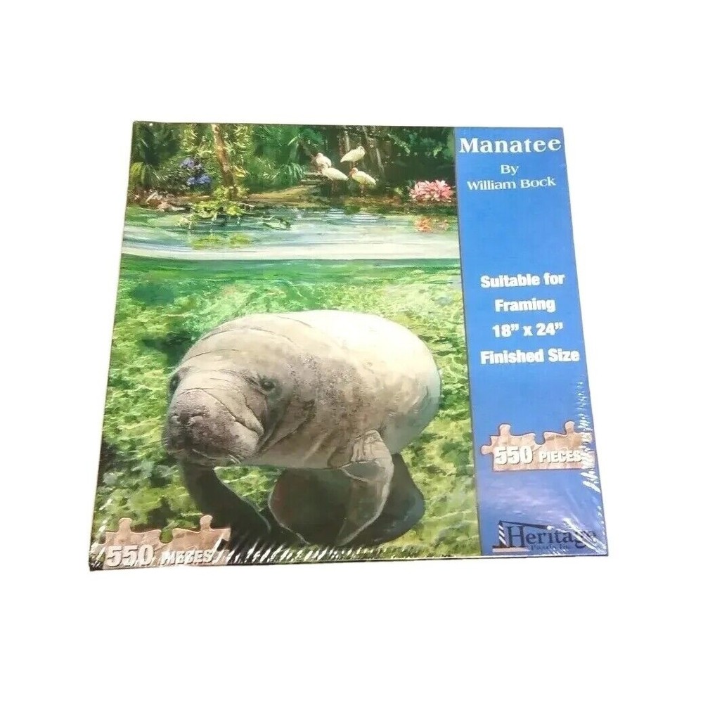 Manatee by William Bock 550 Piece Puzzle 18” X 24”  Puzzle
